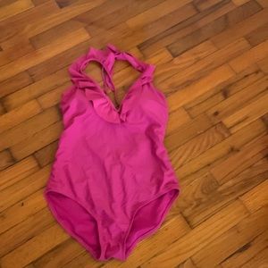 Time and Tru Pink One Piece Swimsuit
